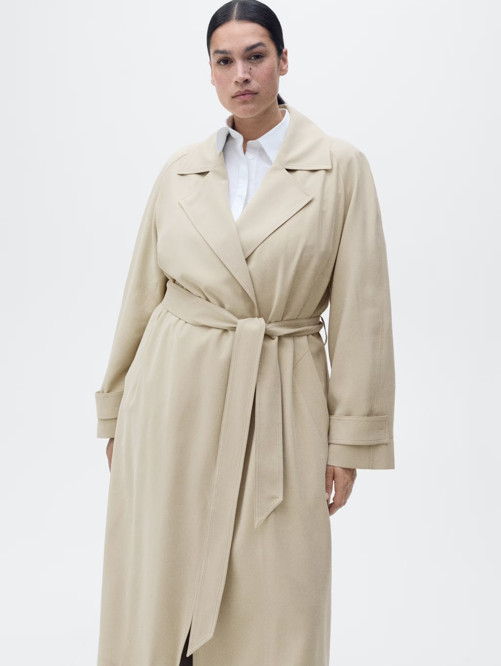 MANGO Soft Trench Coat - Picture 3 of 6